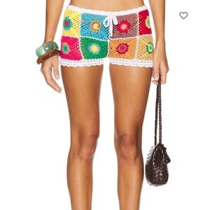Indah Blossom Shorts Crochet